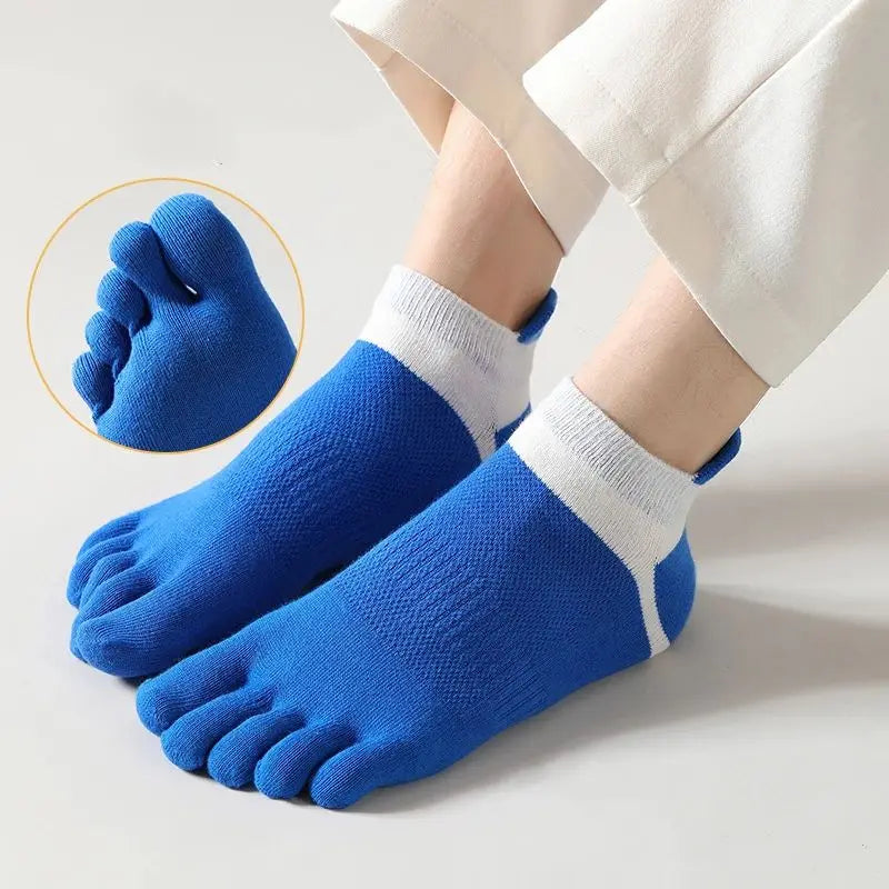 5Pairs Lot Summer Men Socks Cotton Five-Finger Male Short High Quality 5 Finger Ankle Sport Mesh Breathable Sweat Invisible