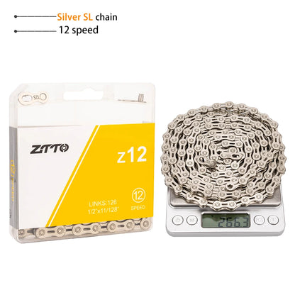 ZTTO MTB Road Bike 10 11 12 Speed Chain Bicycle Hollow Current With Missing Link High Quality 10S 11S 116 Links 12 S 126 Links