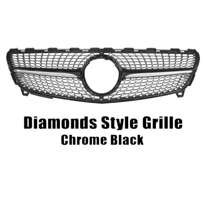 XVIP Diamonds Style Grille For Benz A-Class W176 2016-2018 A180 A200 A250 A45 AMG Front Racing Grille GTR Style Bumper Grille