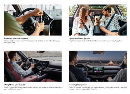 Ottocast Play2Video Ultra Mini Dot WiFi6 AI Box Carplay Adapter Android Auto Media Player YouTube Netflix Install Apps for Audi