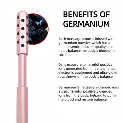 24 Germanium Beauty Bar - Face Lift Massage Stick for Wrinkles & Skin Rejuvenation, Anti-Aging Facial Massager Tool