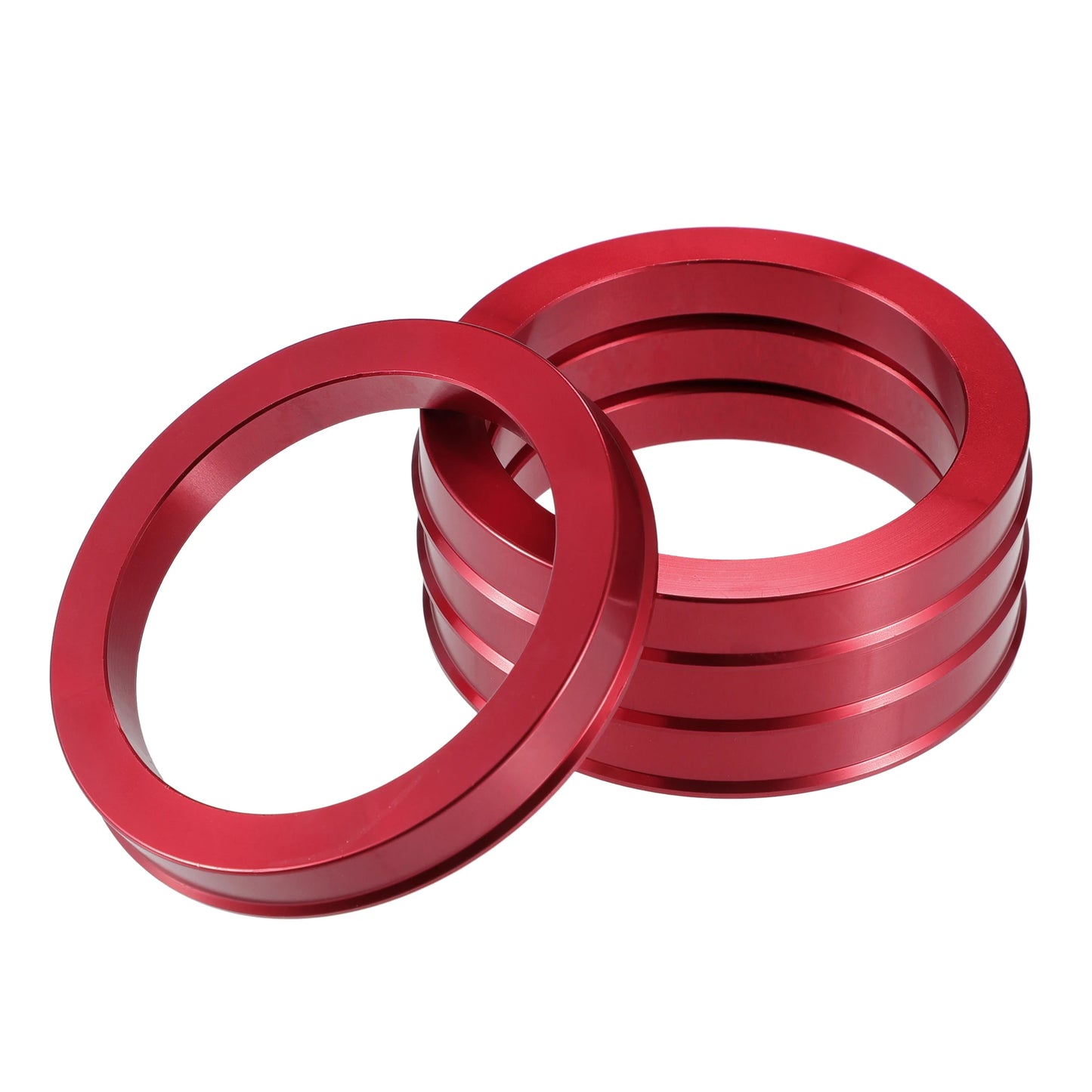 UXCELL 4pcs OD 72.6mm 73.1mm to ID 57.1mm 60.1mm 67.1mm 65.1mm Car Tire Centering Hub Centric Rings Wheel Bore Center Red