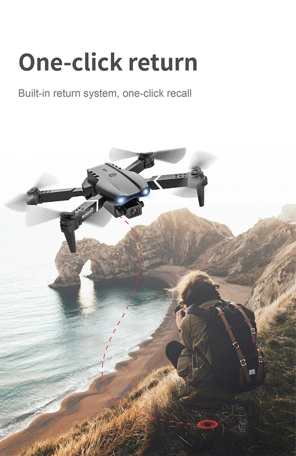 E99 Folding Drone Quadcopter Remote Control Handle Four Axis Aircraft HD 4K Photography UAV Altitude Fixation