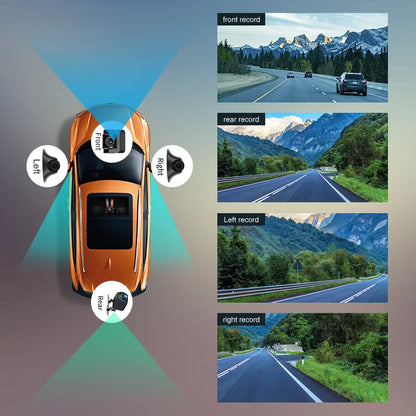 4 Camera T99 Car Dash Cam Recorder GPS Navigation 4G Andriod 8.1 Wifi 1080P Reaview Video Recorder Registrar Parking Monitoring