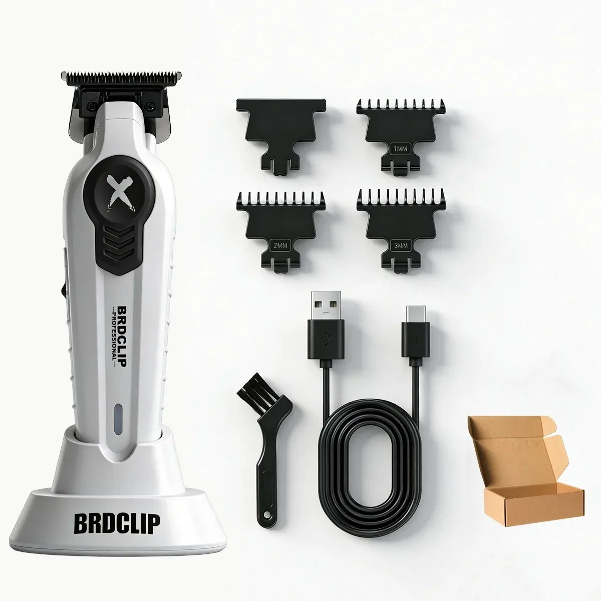 Professional Cordless Barber White Kit For Men Hair Clipper 7500RPM  Electric Hair Trimmer 7700RPM X Series Shaver 8000RPM With