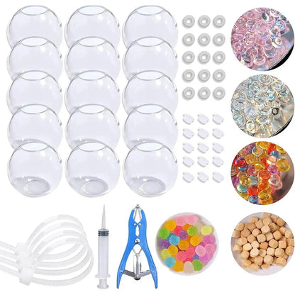 DIY Clear Stress Balls Making Kit Squeeze Sensory Balls DIY Craft Set with Tool for Adults Office Anxiety Handmade Fidget Toys