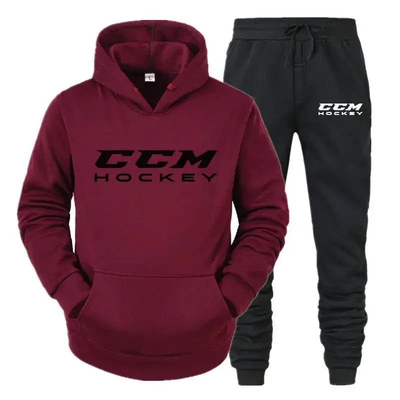 Autumn and winter men's sportswear set  high-quality casual sportswear  hooded sweatshirt