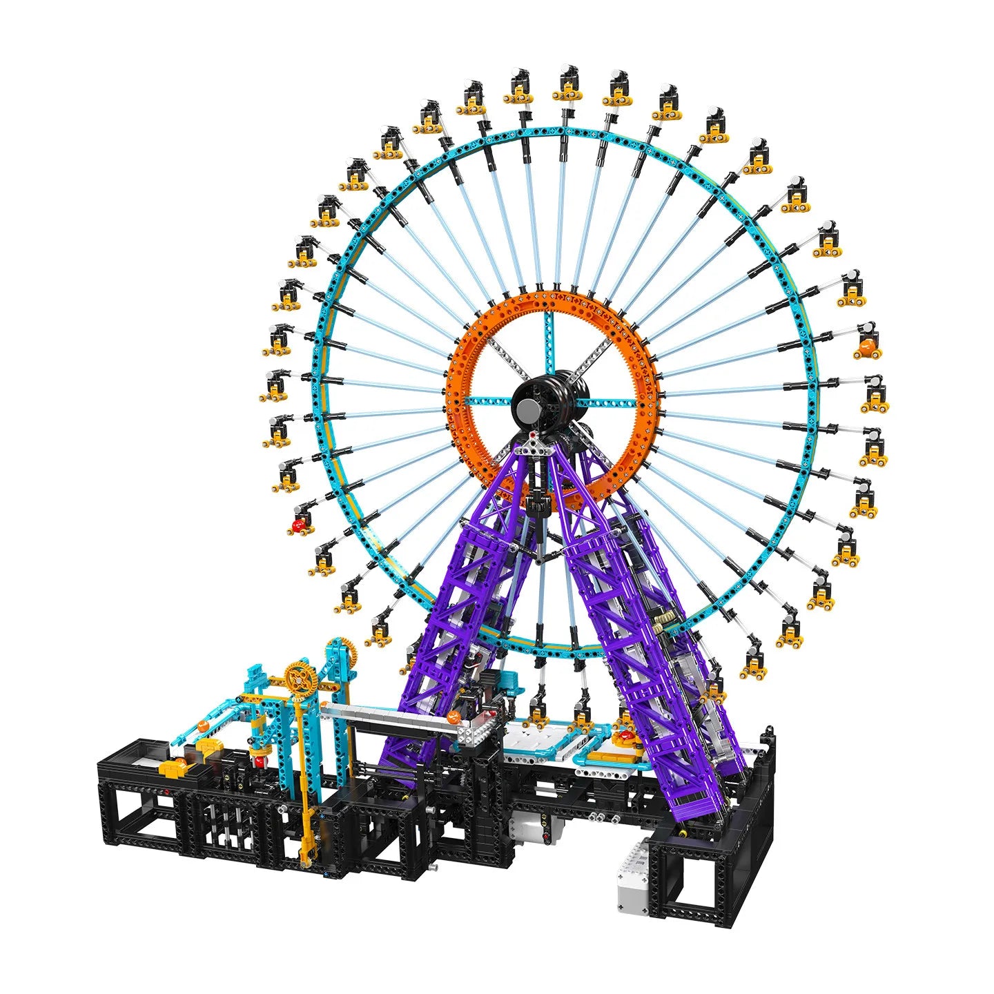 The Great Ball Transportation Assembly Toys The Motorized Ball Ferris Wheel Building Block Desktop Ornament Brick Set Boys Gifts