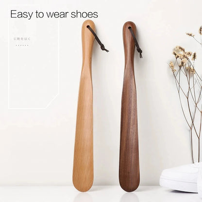 50CM 38CM 28CM Durable Professional Wooden Shoe Horn Flexible Long Handle Shoehorn Useful Shoe Lifter Shoe Spoon Home Tools