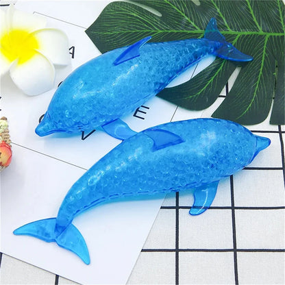 Squishy Shark Stress Balls Dolphin Squeeze Ball Stretchy Stress Squish Ball Sea Animal Squeeze Squishy Toys for Kids Adults