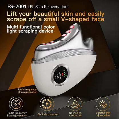 Electric Microcurrent Gua Sha Massager Facial Body Scraping Tool Skin Lifting Tightening Anti-Aging Massage Device