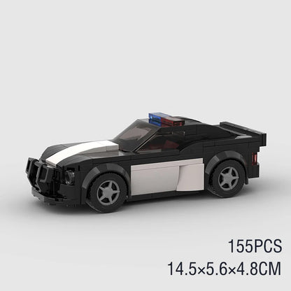 MOC Speed Sports Super Race Car Model Building Blocks Pickup Police Bricks City Racing Vehicle SUV Technical Rally Sport Toy