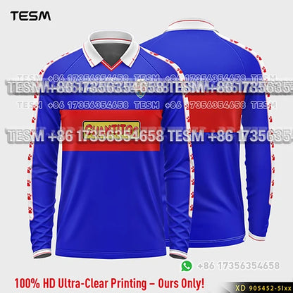 TESM Summer Men Long Sleeve 3D Printed Polo Shirt V-Neck Sports T-Shirt  Team Sports Training Shirts
