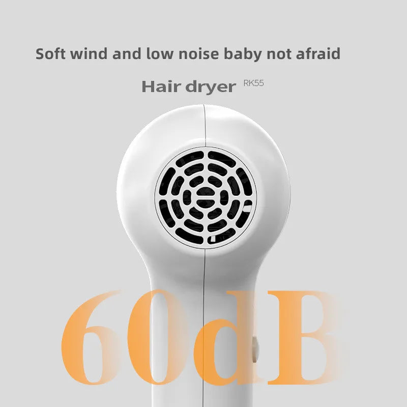 Baby Hair Dryer Wireless Small Universal Diffuser 60W Children's Silent Thermostatic Blowing Convenient Quiet For Infants Butt