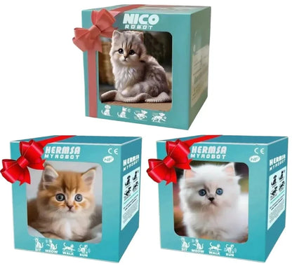 Electric Walking Meowing Cat Toy - Realistic Plush Pet That Runs, 2026 Cute Gift for Kids Electronic Toys Bebes