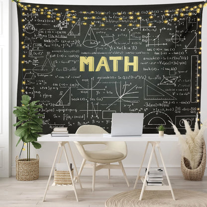 Math Equation Tapestry Mathematics Formula Tapestries for Kids Boys Girls Students Educational Wall Hangings Child Room Decor