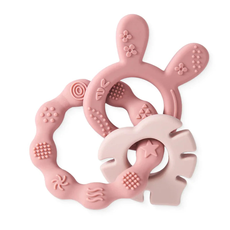 BPA Free Baby Silicone Rabbit Bracelet Teether Toys Nursing Teething Toys Food Grade Silicone Newborn Teething Toys Baby Gift