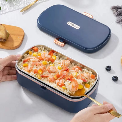 220V Electric Lunch Box 900ml Portable Rice Cooker Water Free Heating Bento Box  Thermostatic Heating Food Warmer For Office