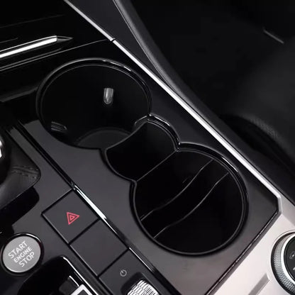 Car Center Cosole Water Cup Holder Armrest Storage Box for VW Touareg Interior Accessories 2019 2020 2021 2022 2023 2024