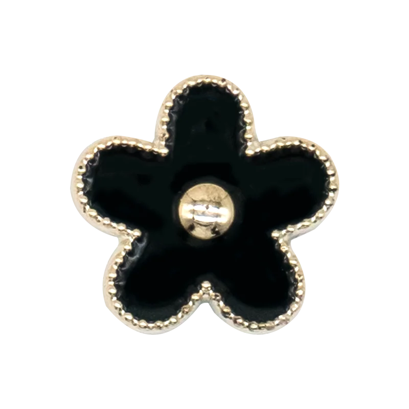 1PCS Black Fashion Acrylic Shoe Charms Accessories Pins for Women Men Clog Decorations Flowers Bow Bag Acrylic Shoe Buckles