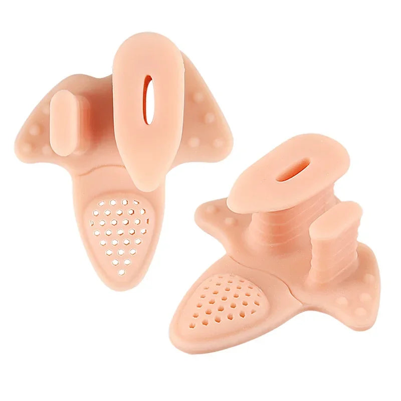 New 8 Pairs Forefoot Pad Hallux Valgus Toe Separator Soft Massage Clamp Forefoot Pad With Holes Thickened Sole Toe Separator