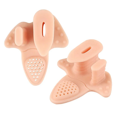 New 8 Pairs Forefoot Pad Hallux Valgus Toe Separator Soft Massage Clamp Forefoot Pad With Holes Thickened Sole Toe Separator