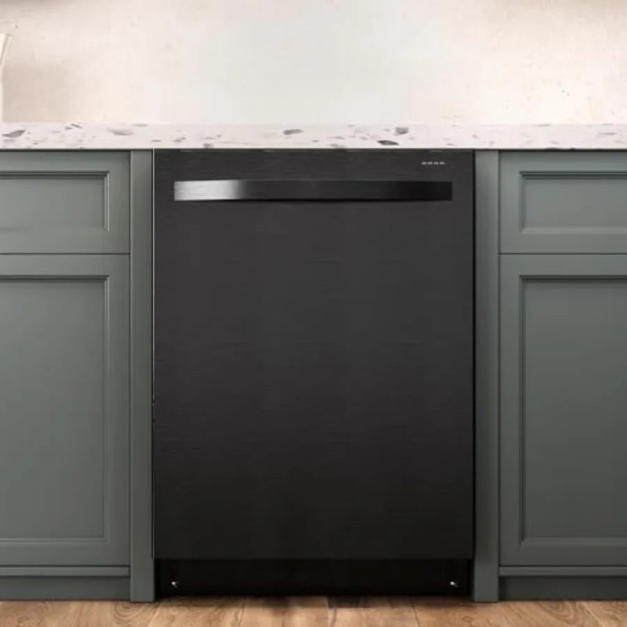 24 Built-in Dishwasher, 14-16 Place Settings Large Capacity Dish Washer, Stainless Steel Dishwasher Machine with Adjustable Rac