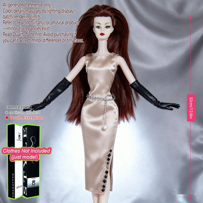 1/6 Scale 12-Joint Premium Figure, 12.6in BJD Doll Changeable Makeup (no clothing)