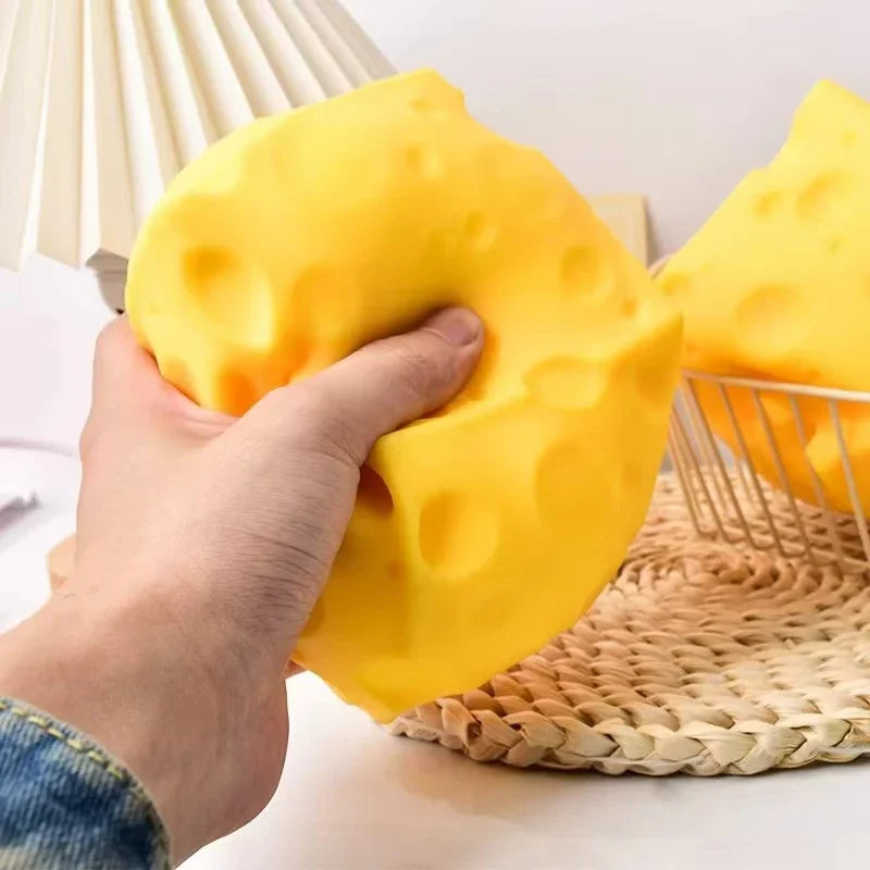 Super Soft Cheese Squishy Stress Relief Squeeze Toy Slow Rising Calming Fidget Toy for Anxiety for Adults Kids Cute Kawaii