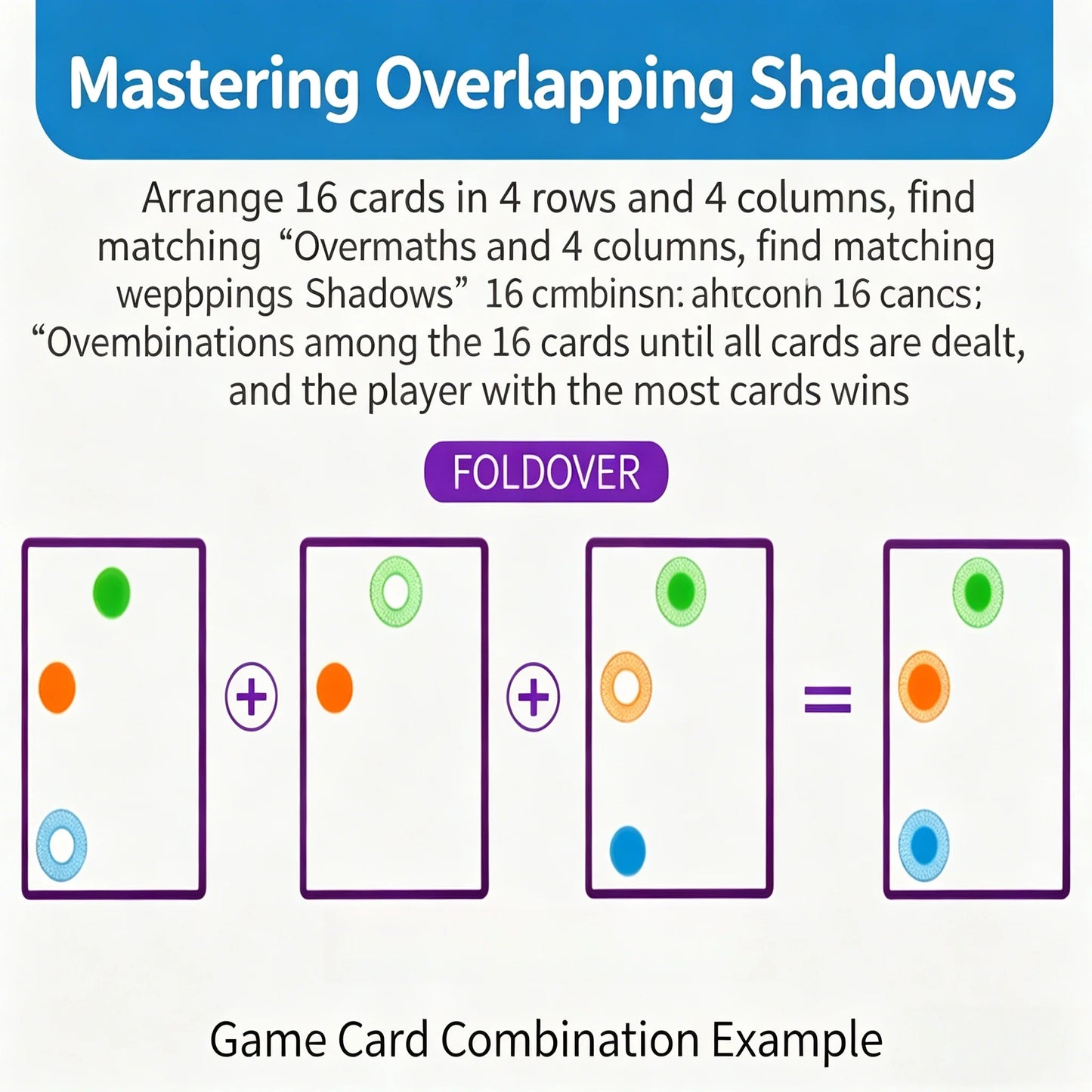 Transparent Foldover Card Game See It Stack It Family Party Board Game 42PCS Interactive Matching Card Game Adults