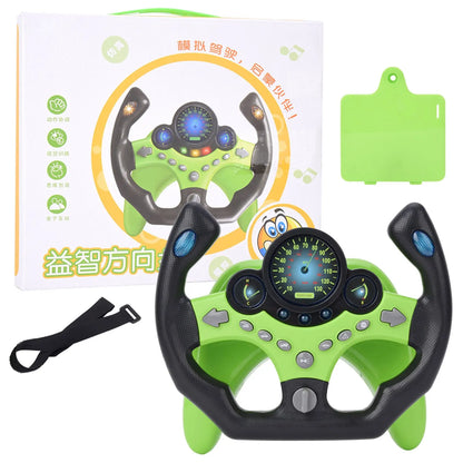Child Kid Sound Light Simulation Steering Wheel Early Educational Intelligent Toy