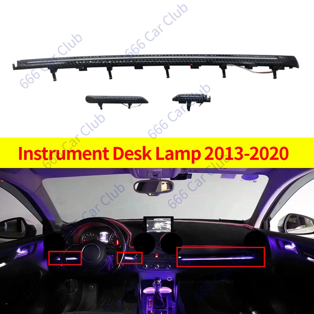 256 Colours Air Vents For Audi A3 S3 RS3 8V 8Y 8P 2004-2020 Car Dashboard Ambient Light LED Air Conditioner Outlet Nozzle Lamp
