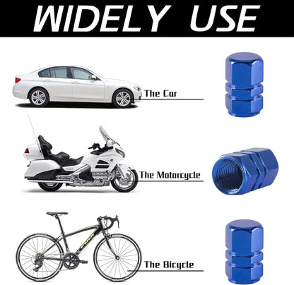 Silver Black Blue Aluminum Alloy Car Valve Cores Tire Valves Caps Air Pump Caps Tuning Products Accessories Replacement