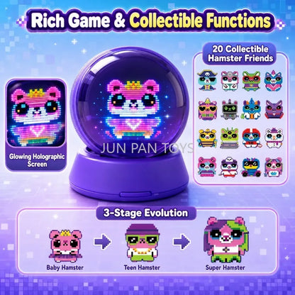 Original Bitzee Hamster Ball Electronic Interactive Virtual Pets Touch LED Light Figure Collectible 20+ Characters Kids Gift Toy