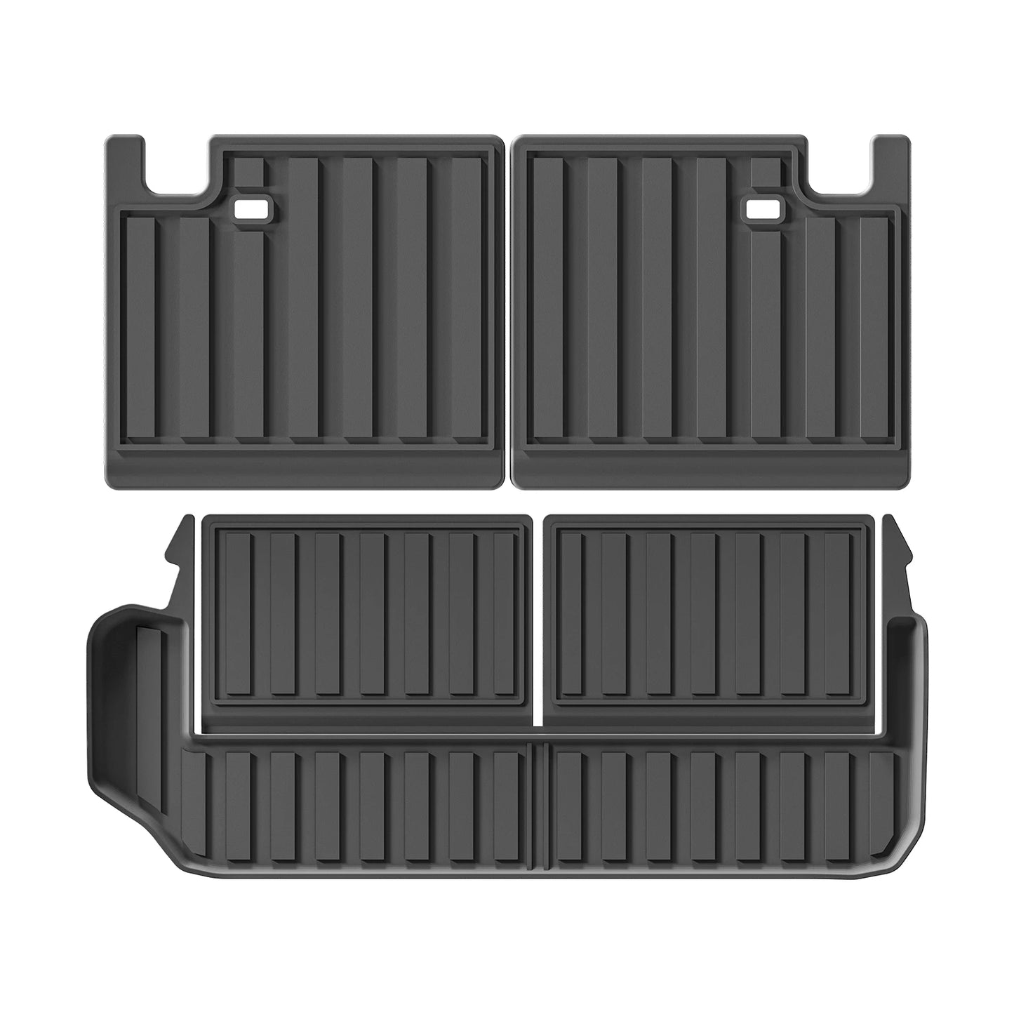 RHD for 2024 Toyota Land Cruiser Prado J250 7seat Fuel Only Fit Right Rudder Car Floor Mats Trunk Pad TPE 3D Foot Mat Black