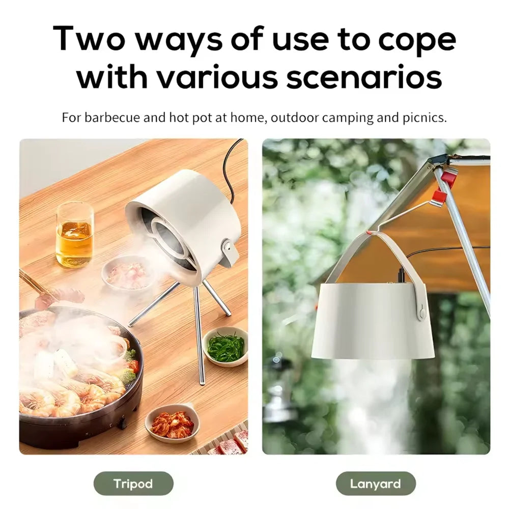 2026 New Portable Exhaust Fan Small Kitchen Hood Extractor Barbecue USB Supply Desktop Range Hoods Mini Suction Cooker Hood