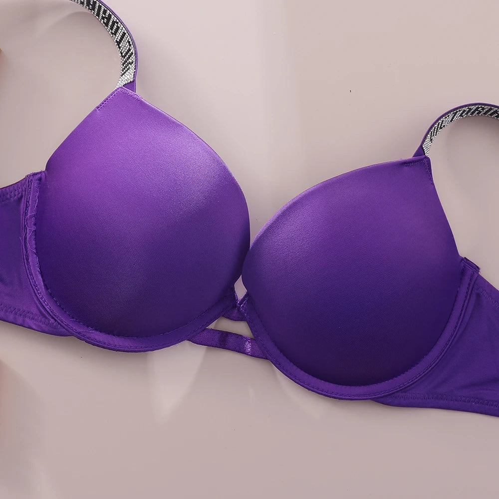 V Lingerie Set Underwear Set Bra Panty Set Women Lace Push Up Bralette Seamless Comfortable Breathable Lingerie Home Wear Set
