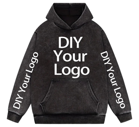Washed Retro Hoodies 5 Colors 100%Cotton Hoody Customized Personalized Pattern Customization Pullover Team Logo Company Logo