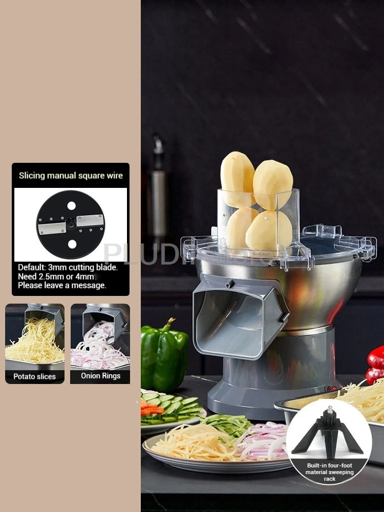 M1 Commercial Electric Vegetable Dicer Multifunctional Food Processor Compact Chives Scallion Slicer for Kitchen Restaurant Home
