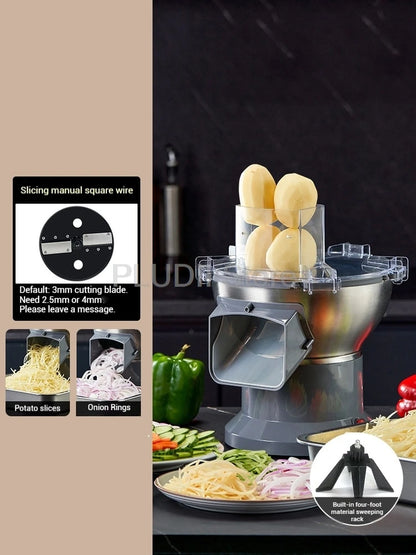 M1 Commercial Electric Vegetable Dicer Multifunctional Food Processor Compact Chives Scallion Slicer for Kitchen Restaurant Home