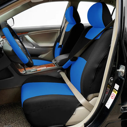 Universal Car Seat Covers Set With Steering Wheel Covers 2 Shoulder Protection Rear Seat Can Split Car Accessories Interior