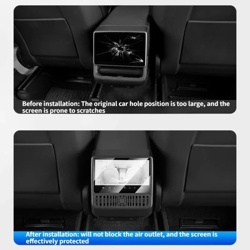 Rear Screen Tempered Film Protective Cover for Tesla Model Y Juniper Model 3 Highland 2025 Rear Air Vent Cover Car Accessories