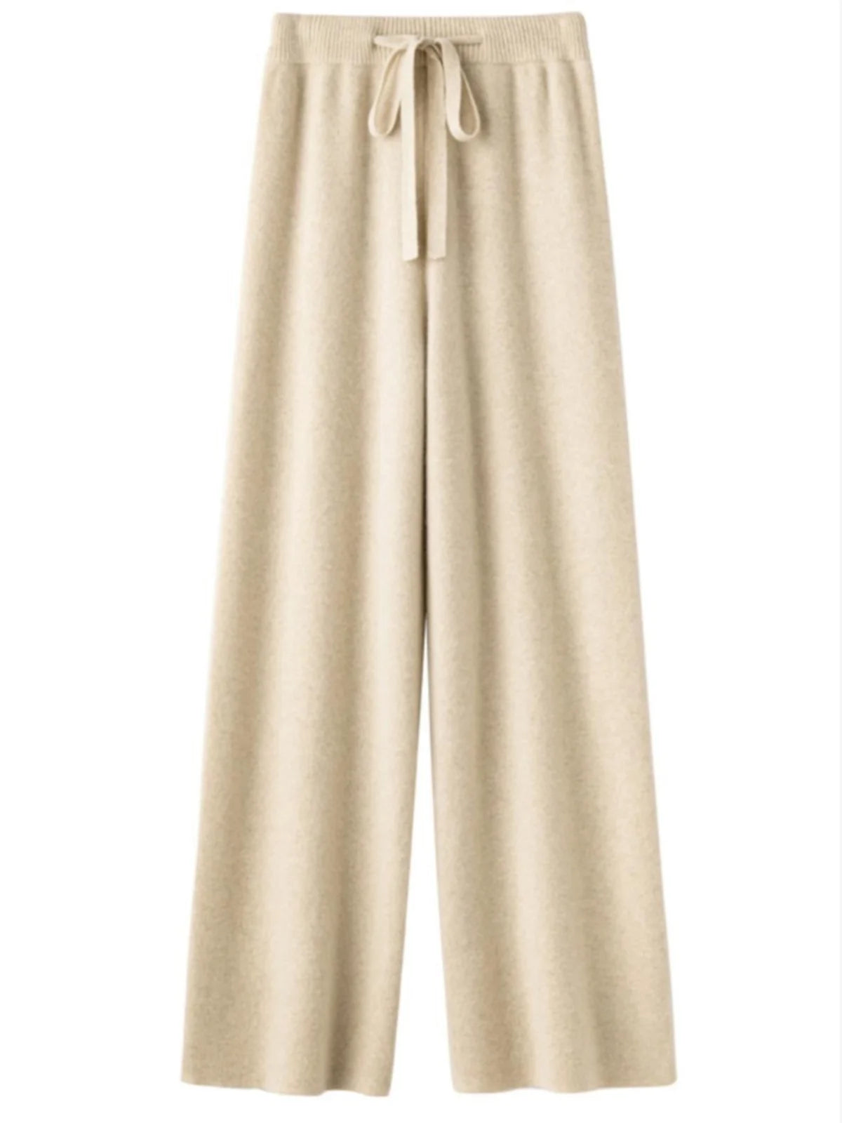 Autumn Winter Thickened Wool Wide Leg Pants Women Drapey Outerwear Knitted Loose Straight Casual Small Size Floor Length Pants