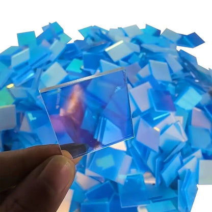2X2/3X3cm 100-300PCS Mini Holographic Acrylic Blocks DIY Wall Decorations Reflective Acrylic Sheet Home Decoration Crafts Wall D