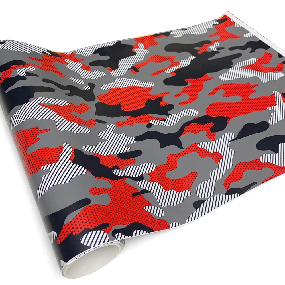 Auto Film PVC Vehicle Wrap Vinyl for Motorcycle Polka Dot Camo Car Stickers DIY Waterproof Car Wrapping Sticker Accessories