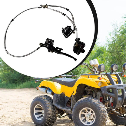 Front Twin Brake Caliper Master Cylinder Assembly, Easy to Install, Go Kart Brake Kit for , Golf Cart Accessories