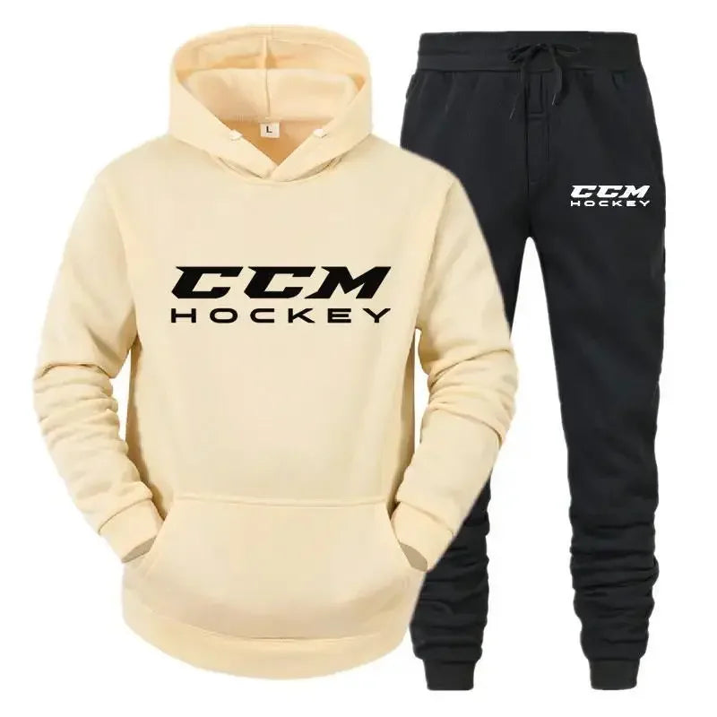 Autumn and winter men's sportswear set  high-quality casual sportswear  hooded sweatshirt