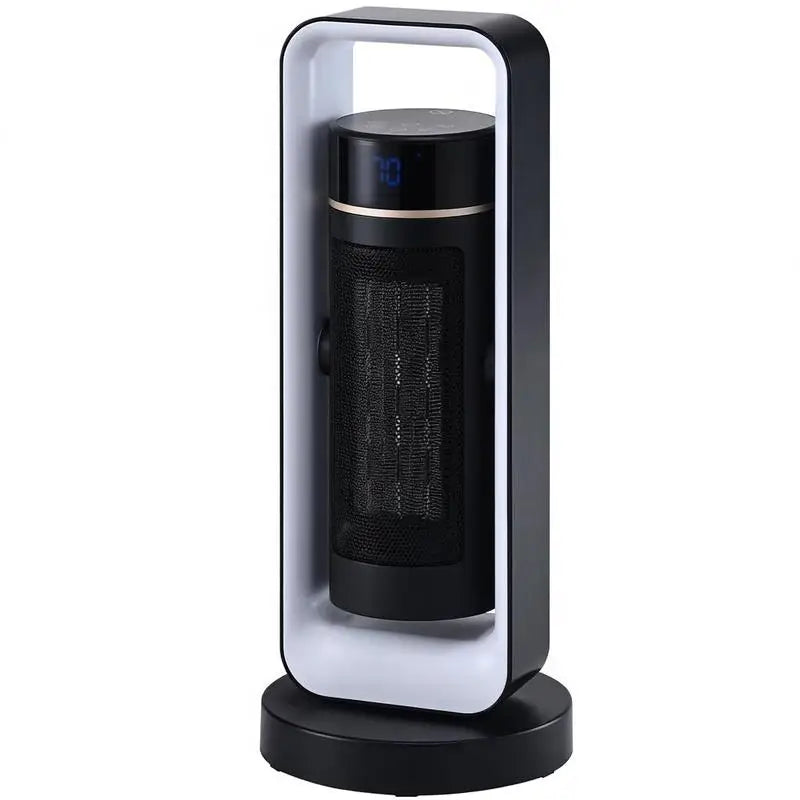 Electric Space Heater with Thermostat Remote Control, 1000W/1500W 2-Level Adjustable Quiet Ceramic Heater Fan, 20 in Tip-Over Shutdown Overheat Protection Small Heaters for Office Room Desk Indo