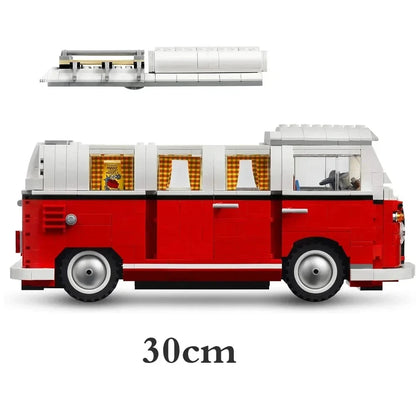 1332 Pieces of technology T1 campervan bus car assembly model fit building block set brick Christmas toy gift