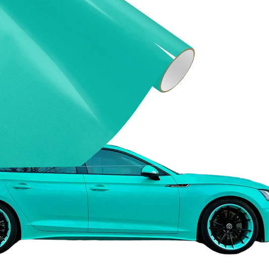 Car Wrap Color Change Film Sticker Vinyl Crystal Turquoise PET Bubble Free Auto Self Adhesive Sticker Car Accessories Decoration